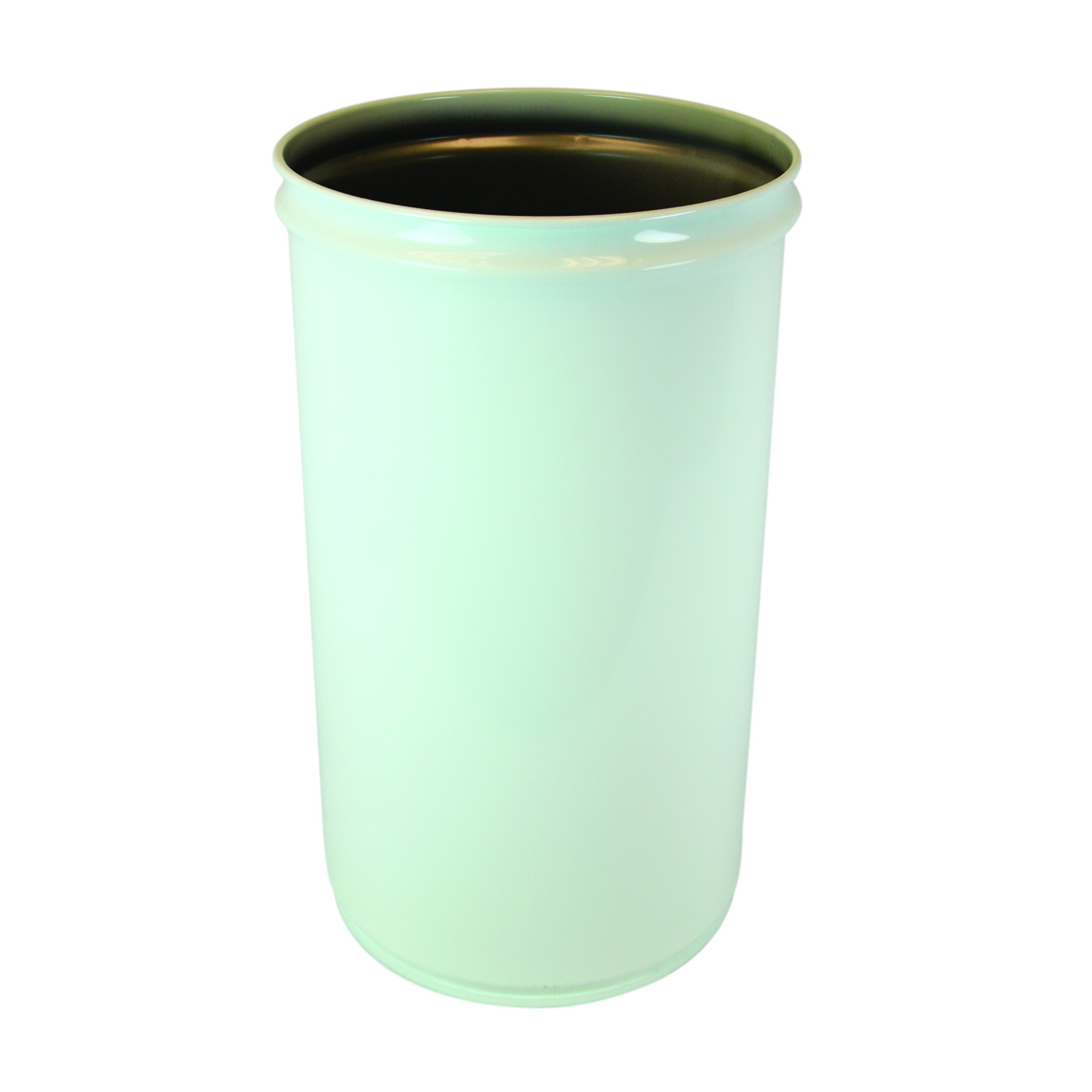 Justrite Cease-Fire Waste Receptacle — 55 Gallon, Safety Drum Can, White, Model# 26054W